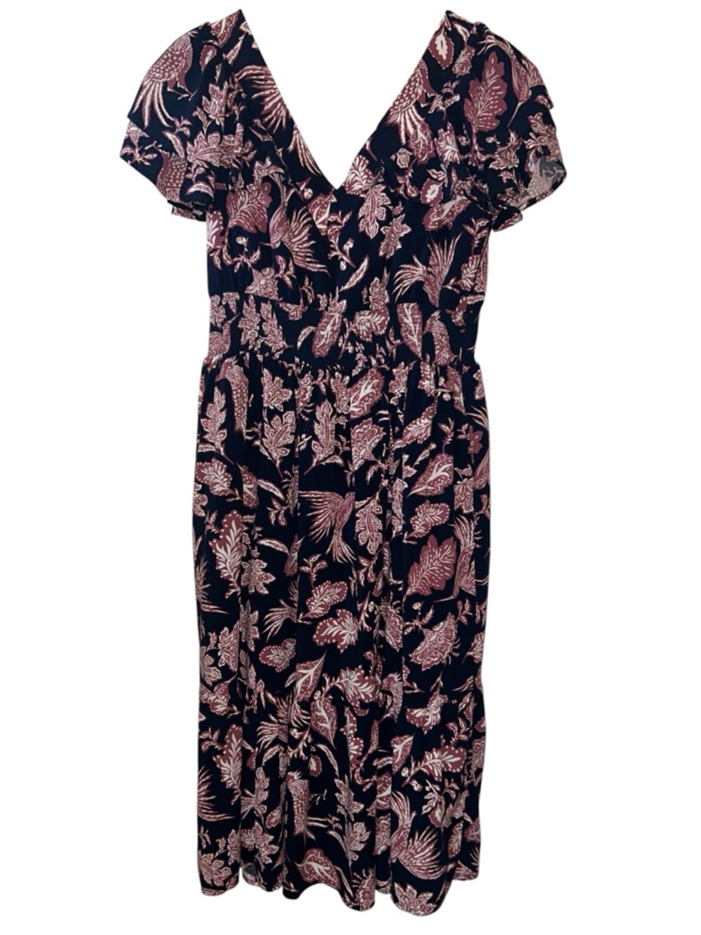 Maurices Botanical Flutter Sleeve Maxi Dress Fairycore Women’s Medium